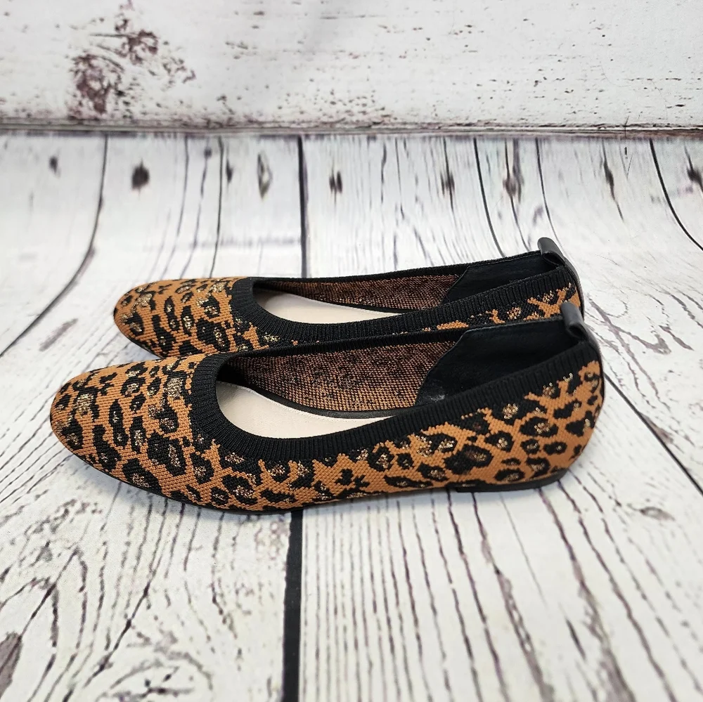 Sanctuary Brown Black Leopard Print Flats Size‎ 8 1/2
